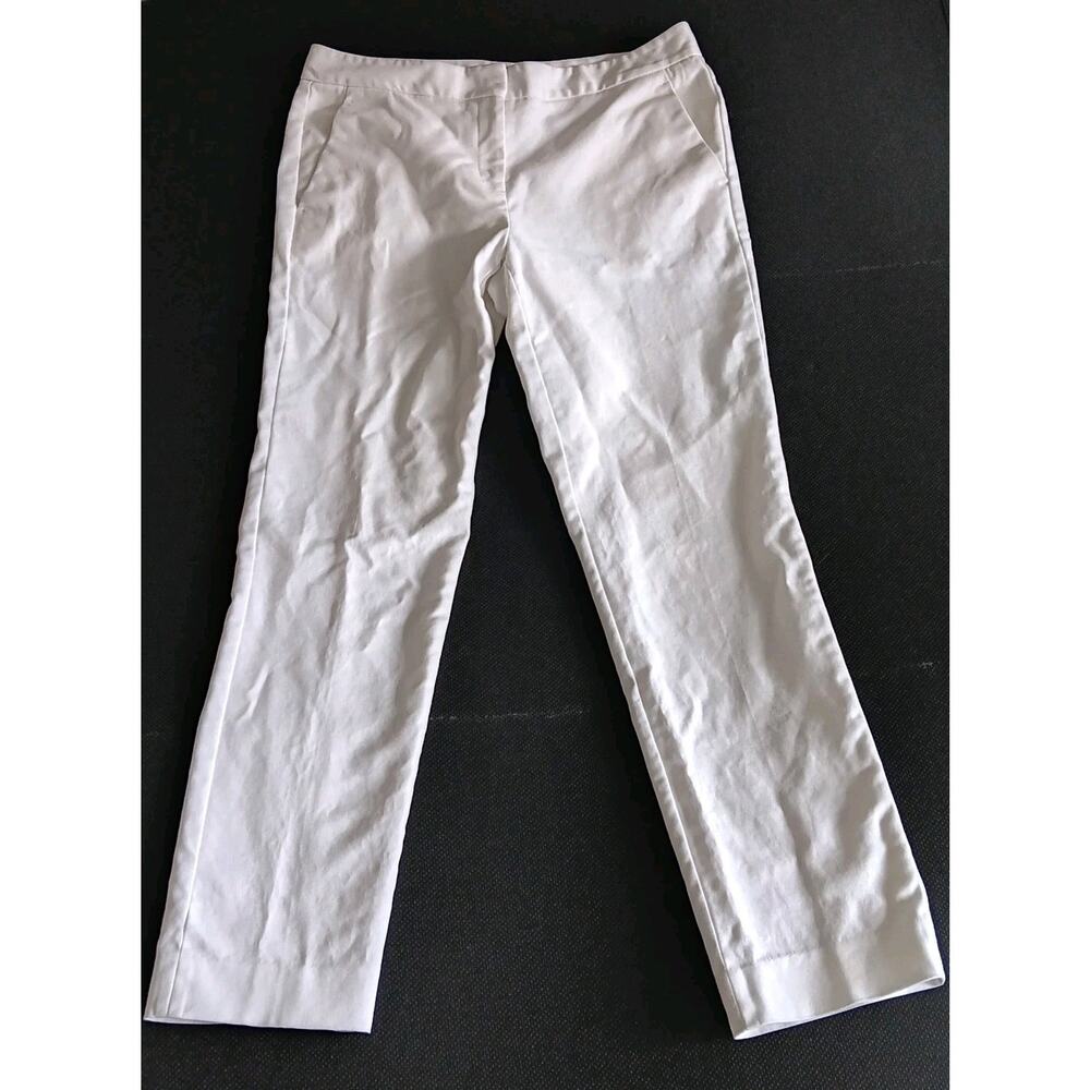 VINCE CAMUTO White Ankle Pants‎ Flat Front Business Casual Chino Size 4